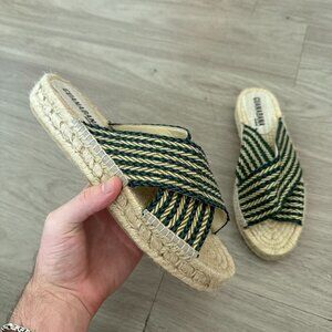 Guanabana Espadrilles Sandals Size 40 Color Green Blue